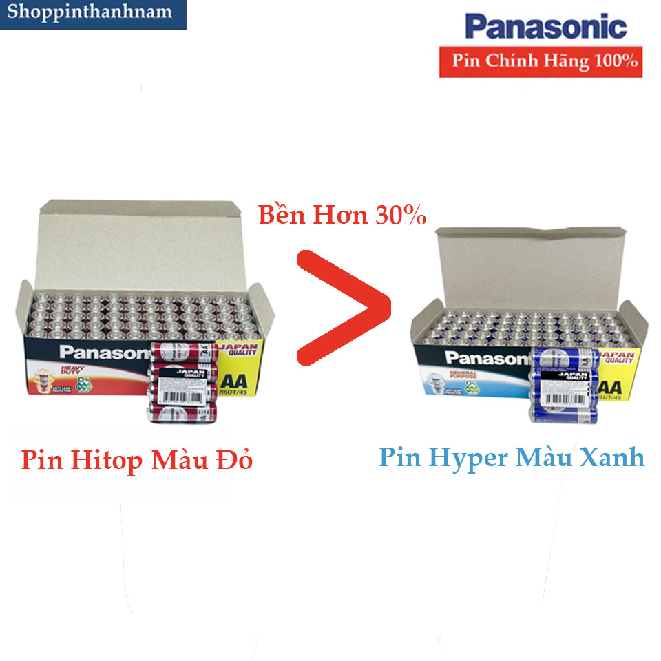 Pin Tiểu Xanh AA R6UT-4S Vỉ 4 Viên - Panasonic - Ảnh 5