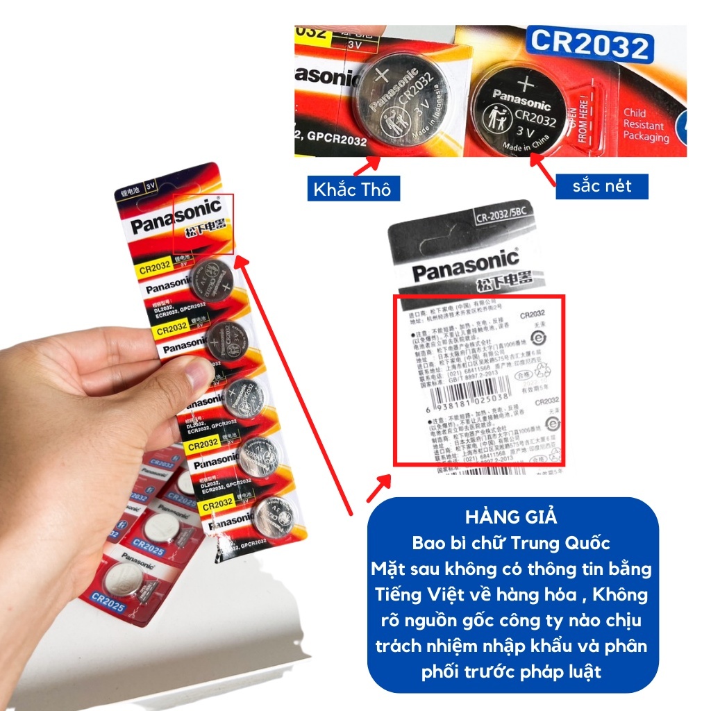 Pin CR2032 Panasonic Lithium 3V Chính Hãng - Ảnh 4