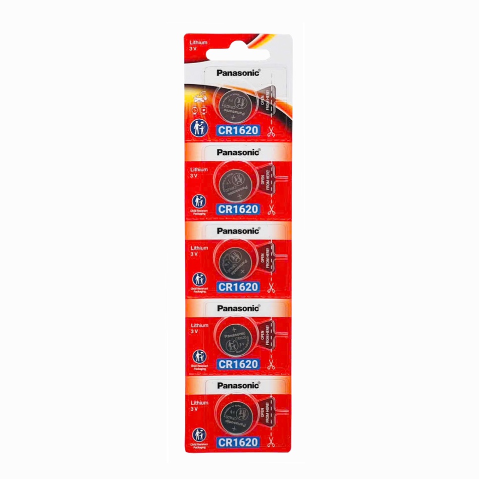 Pin CR1620 Panasonic Lithium Vỉ 5 Viên