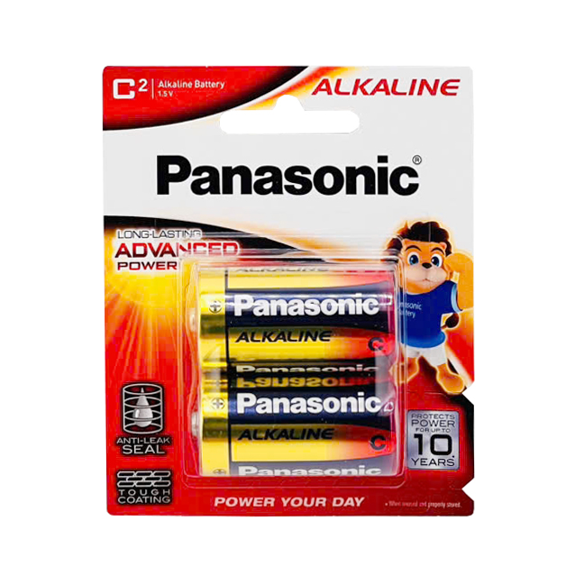 Pin Trung Panasonic Alkaline LR14T-2B Vỉ 2 Viên