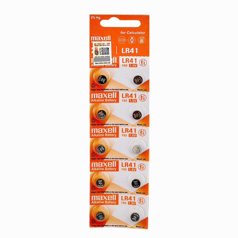 Pin LR41 Maxell Vỉ 10 Viên