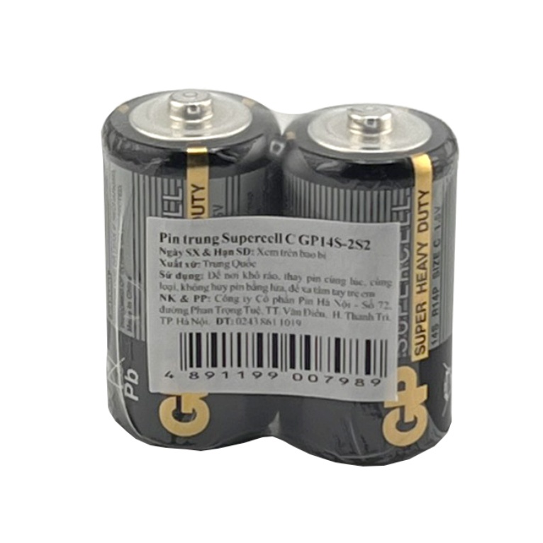 Pin Trung GP supercell R14P Vỉ 2 Viên Chính Hãng - Ảnh 2