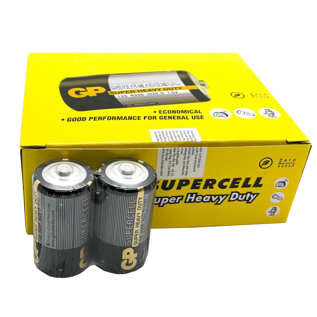 Pin Đại GP Supercell R20P Vỉ 2 Viên Chính Hãng - Ảnh 2