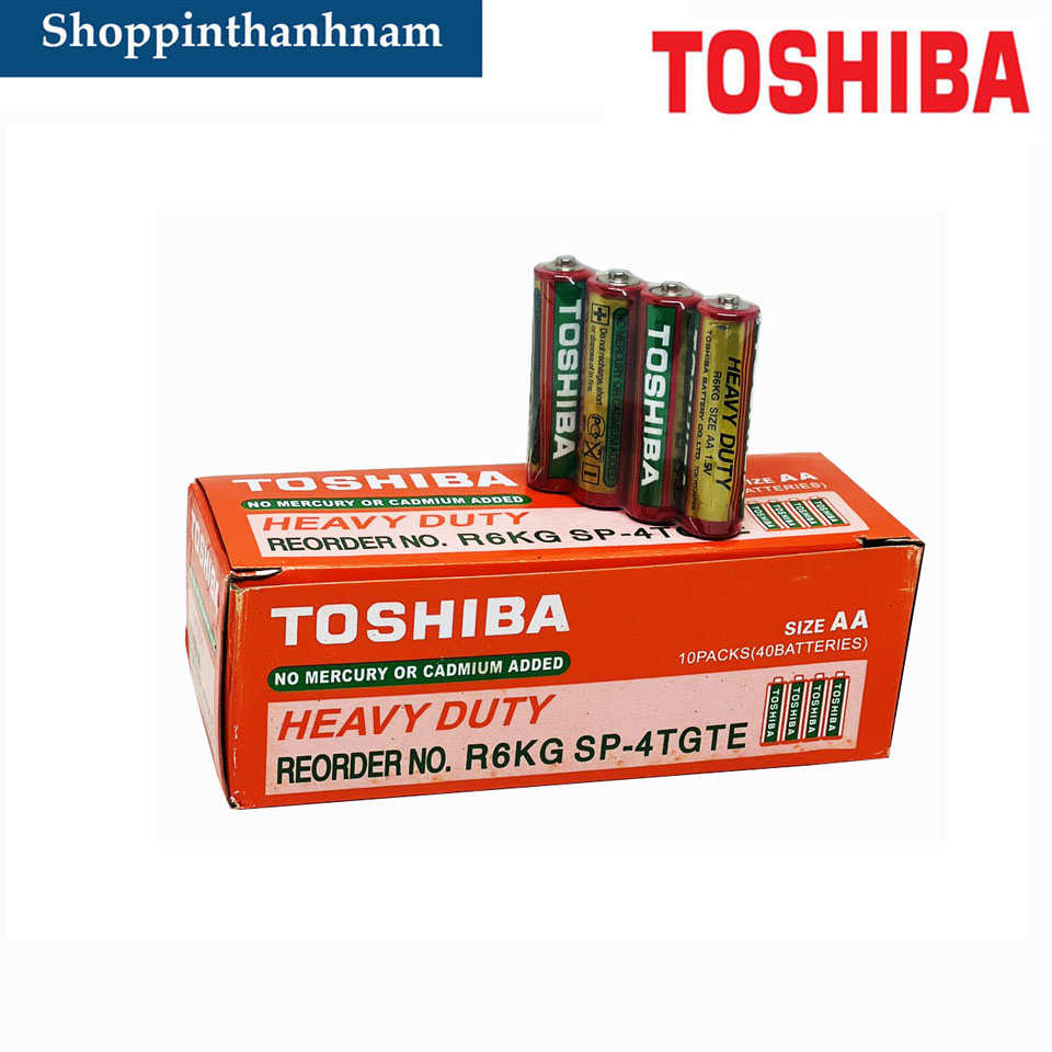 Vỉ 4 Viên Pin AA Toshiba Carbon Heavy Duty R6P - Ảnh 2