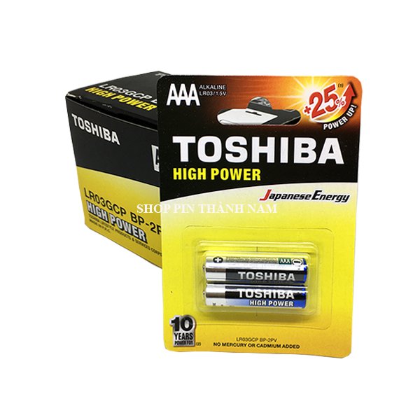Pin AAA Toshiba alkaline LR03 Vỉ 2 Viên