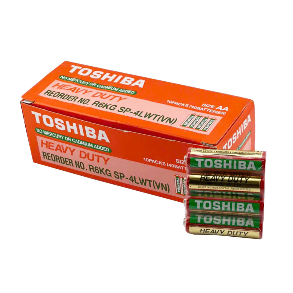 Vỉ 4 Viên Pin AA Toshiba Carbon Heavy Duty R6P - Ảnh 3