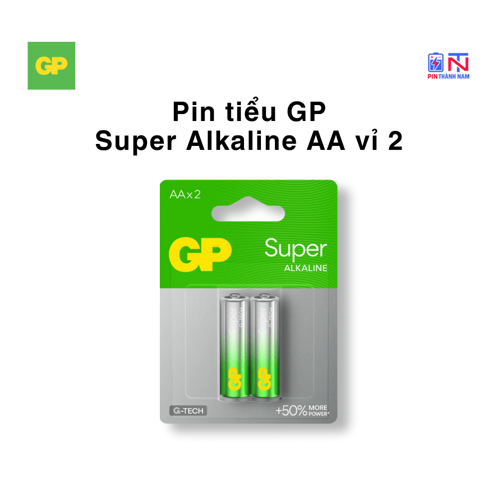 Pin AA GP super alkaline LR6 Vỉ 2 Viên Chính Hãng - Ảnh 2