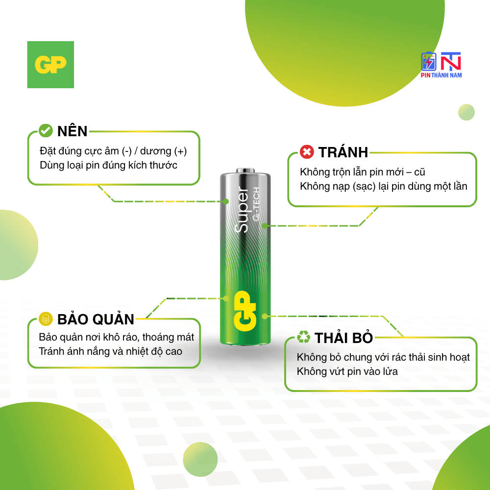 Pin AA GP super alkaline LR6 Vỉ 2 Viên Chính Hãng - Ảnh 4