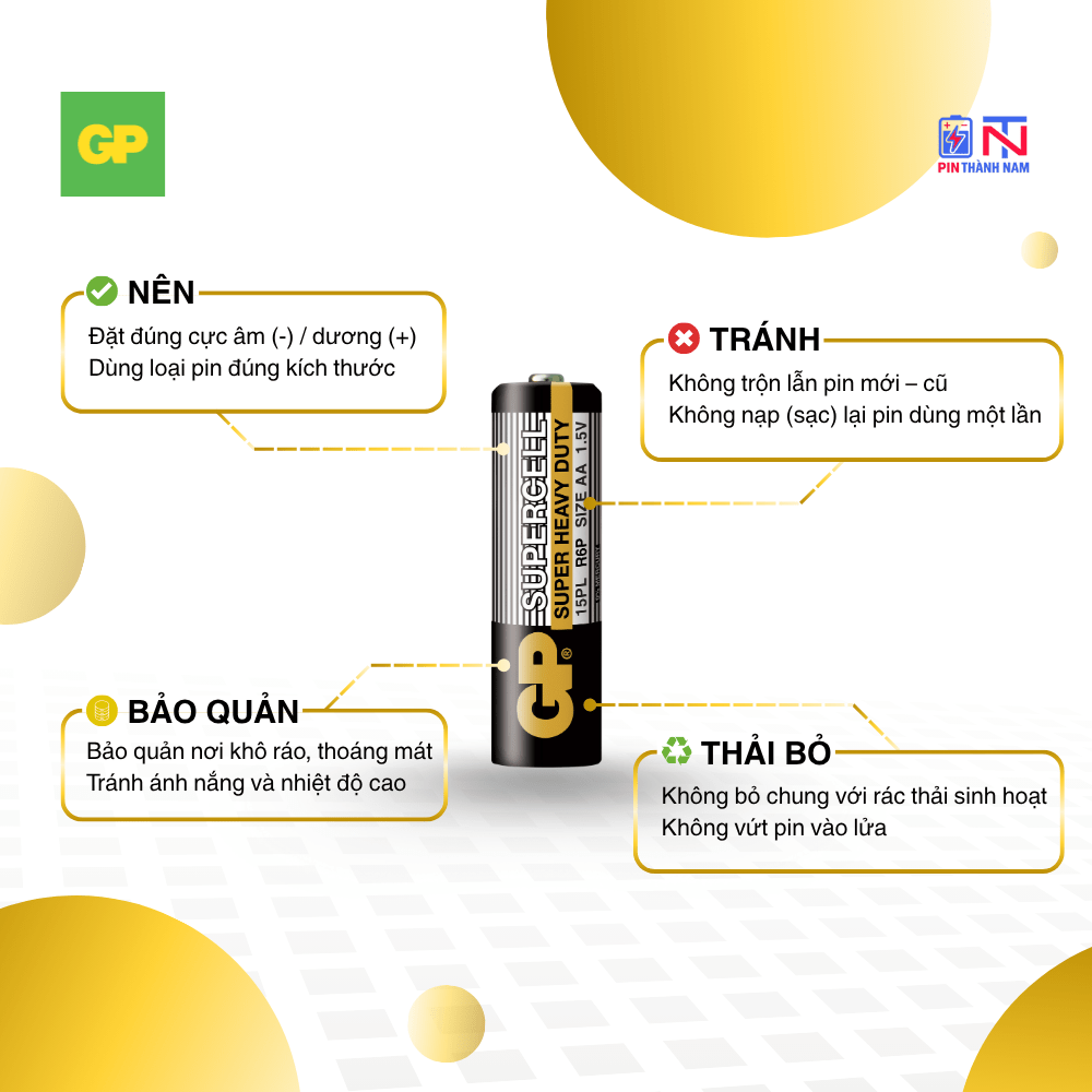 Pin AA GP Tiểu Supercell R6 Vỉ 4 Viên Chính Hãng - Ảnh 5