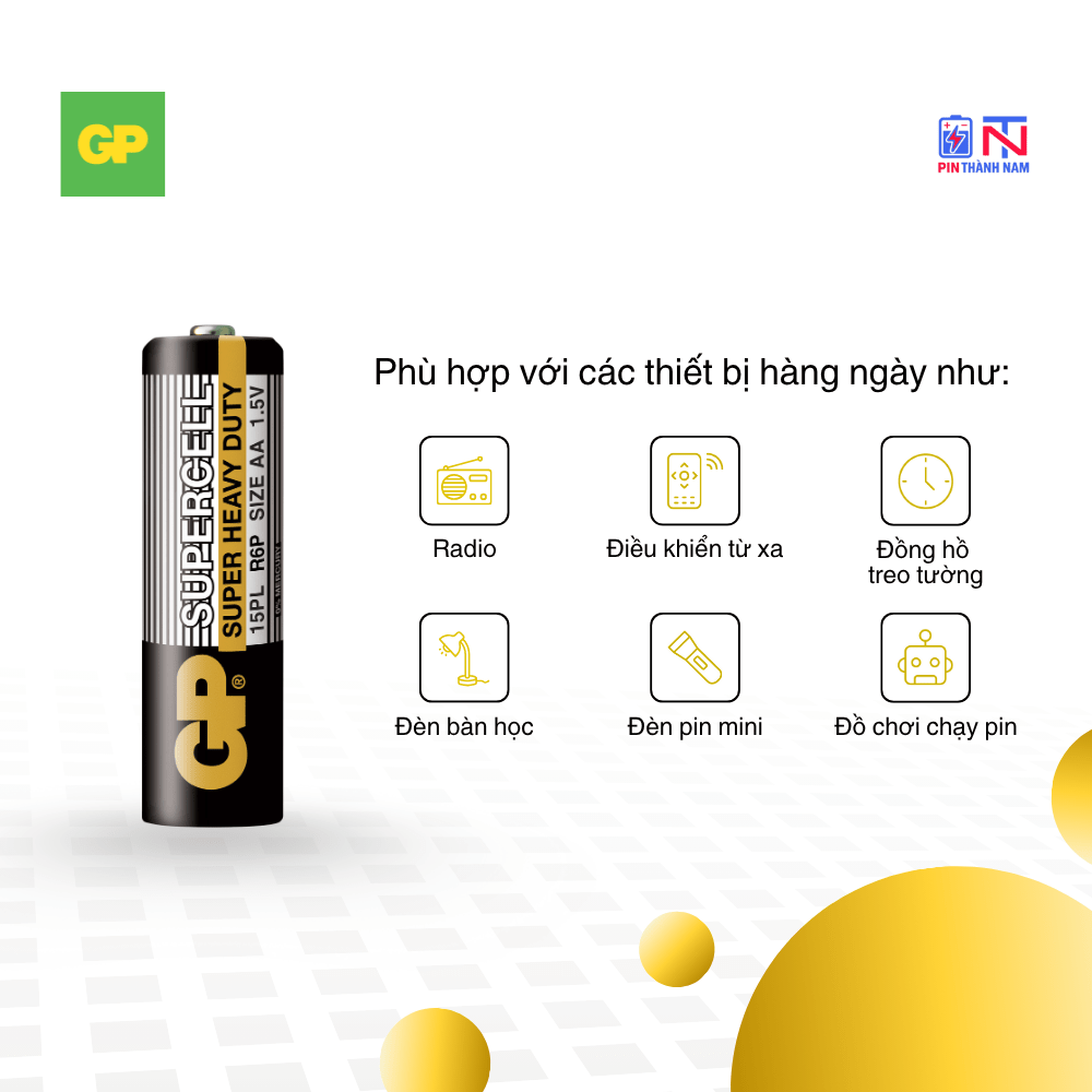 Pin AA GP Tiểu Supercell R6 Vỉ 4 Viên Chính Hãng - Ảnh 6