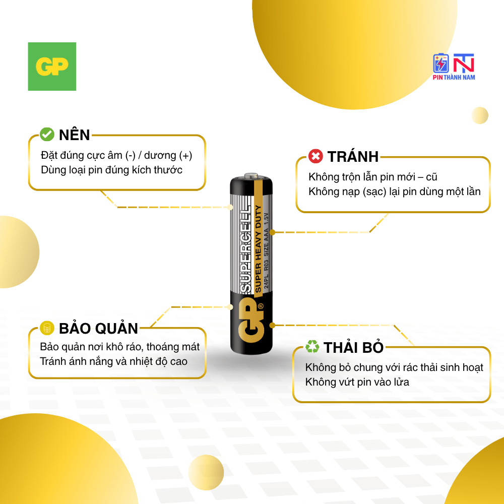 Pin AAA GP Đũa Supercell R03 Vỉ 4 Viên Chính Hãng - Ảnh 5