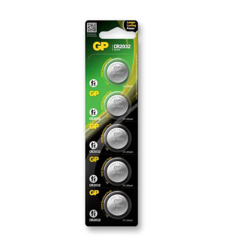 Pin CR2032 GP Lithium 3V Vỉ 5 Viên Chính Hãng