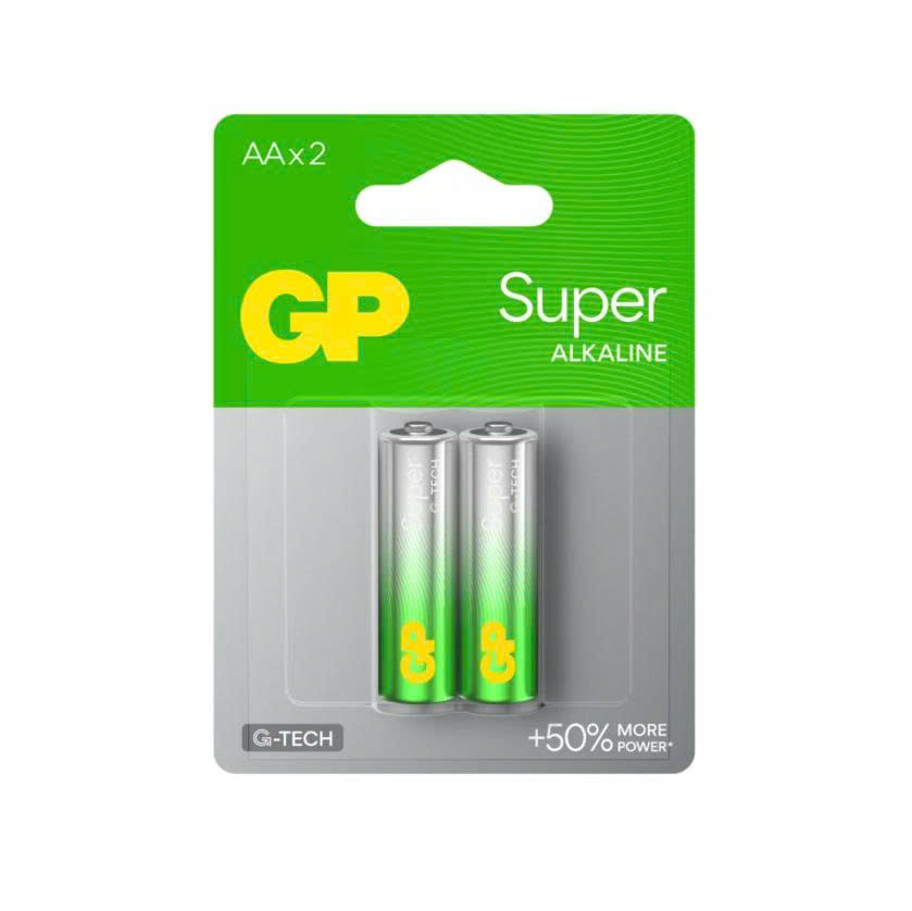Pin AA GP super alkaline LR6 Vỉ 2 Viên Chính Hãng