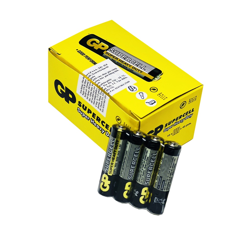 Pin AAA GP Đũa Supercell R03 Vỉ 4 Viên Chính Hãng