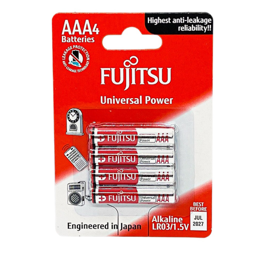 Pin AAA Fujitsu alkaline LR03 Vỉ 4 Viên Chính Hãng