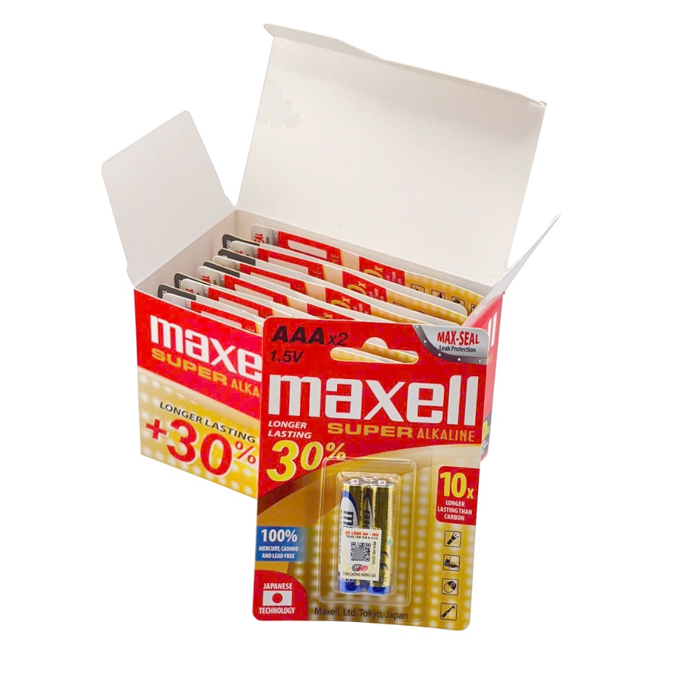 Pin AAA Maxell Super Alkaline LR03 Vỉ 2 Viên Chính Hãng - Ảnh 2