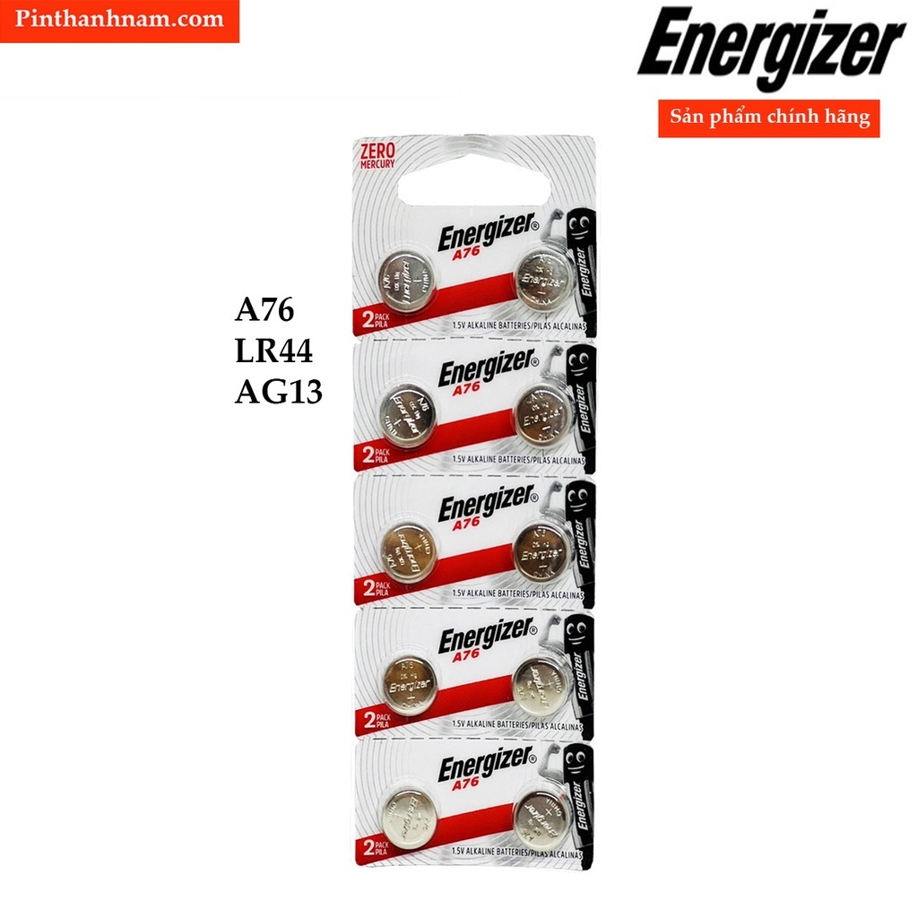 Pin LR44 Energizer A76 Vỉ 10 Viên Chính Hãng - Ảnh 3