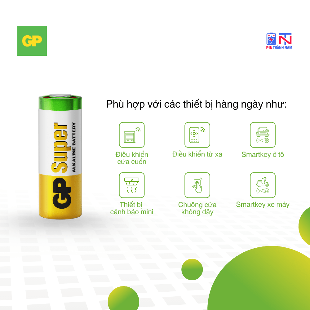 Pin A23 GP 12V Vỉ 5 Viên Chính Hãng - Ảnh 6