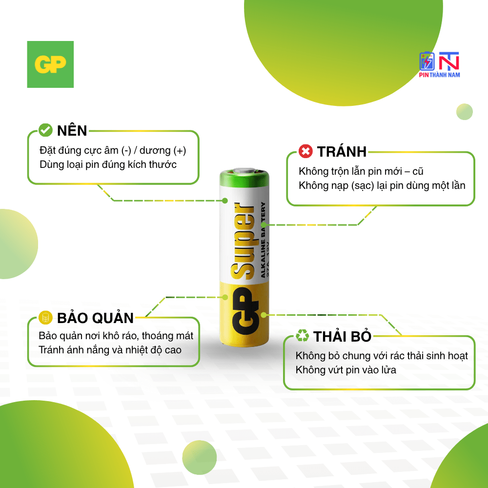 Pin A27 GP 12V Vỉ 5 Viên Chính Hãng - Ảnh 4
