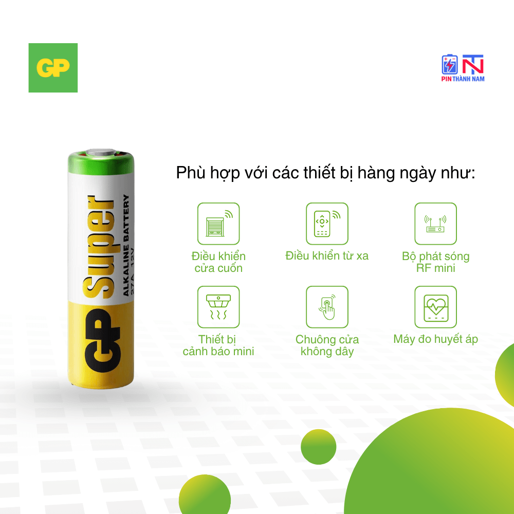 Pin A27 GP 12V Vỉ 5 Viên Chính Hãng - Ảnh 6
