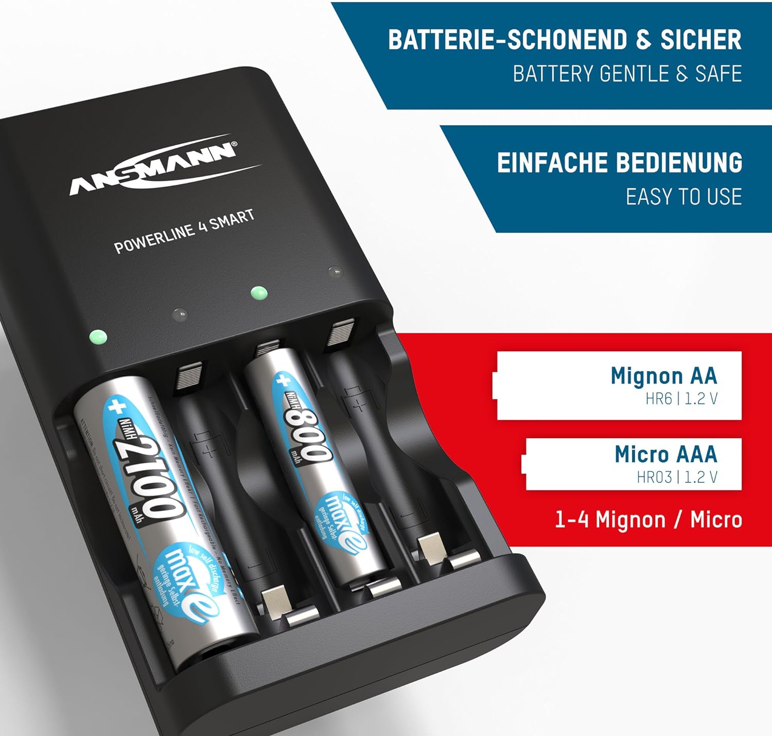 Bộ Sạc Ansmann Powerline 4 Smart - Ảnh 3