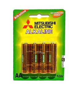 Pin AA Mitsubishi alkaline LR6 Vỉ 4 Viên