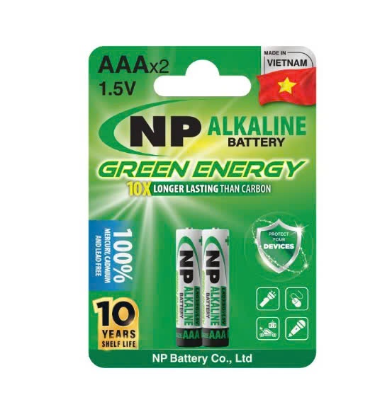 Pin AAA NP alkaline LR03EG Vỉ 2 Viên