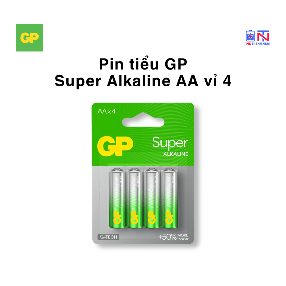 Pin AA GP Super Alkaline LR6 Vỉ 4 Viên - Ảnh 2