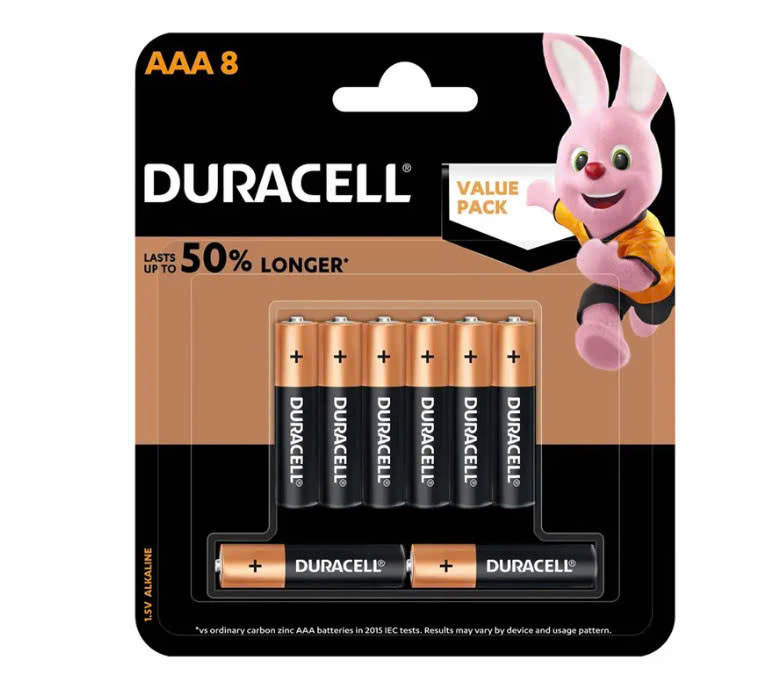 Pin AAA Duracell Coppertop Vỉ 8 Viên Chính Hãng