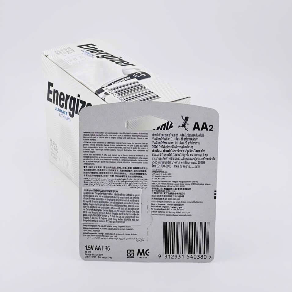 Pin AA Lithium Energizer L91 Vỉ 2 Viên - Ảnh 2