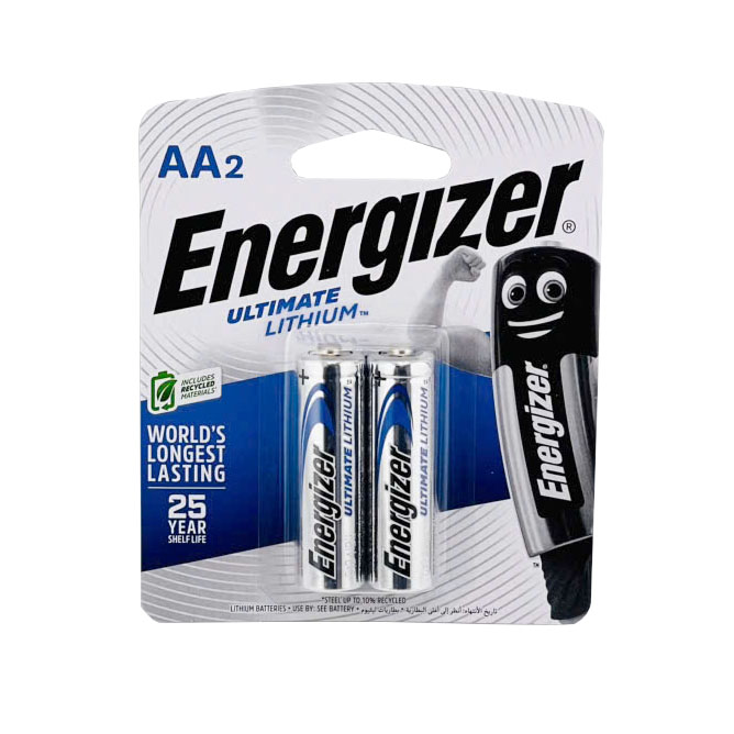 Sản phẩm pin Tiểu AA Energizer Lithium L91 Vỉ 2 Viên