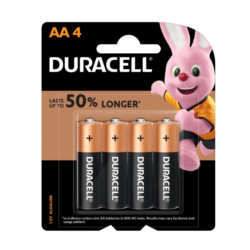 Pin AA Duracell Coppertop Vỉ 4 Viên Chính Hãng