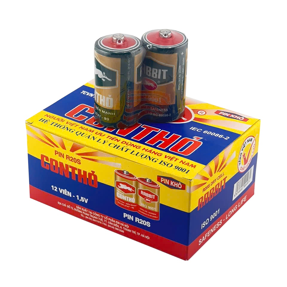 Pin Đại Con Thỏ R20S Vỉ 2 Viên Chính Hãng - Ảnh 3