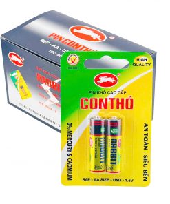 Pin Tiểu AA Con Thỏ Nhãn Nhôm Vàng Vỉ 2 Viên