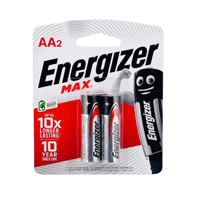 Energizer Max - Pin Cỡ AA E91 - Vỉ 2 Viên - Chính Hãng