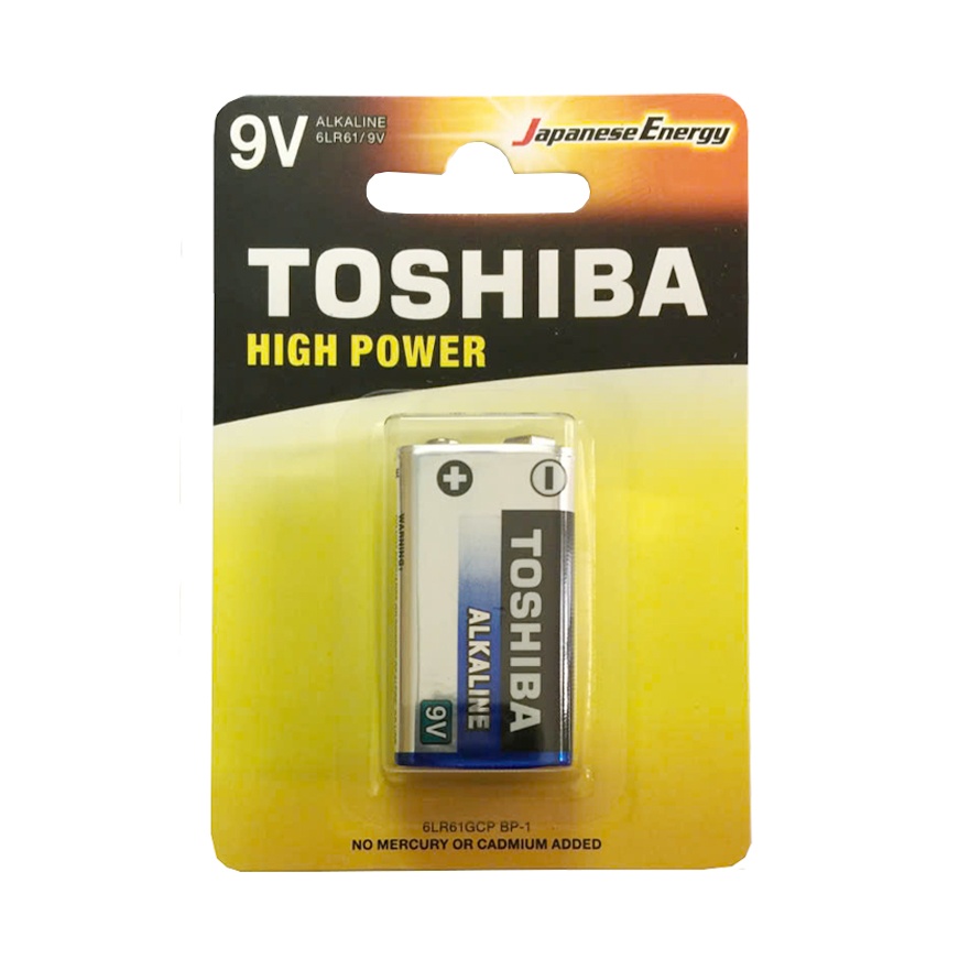 Pin 9V Toshiba alkaline 6LR61 Vỉ 1 Viên