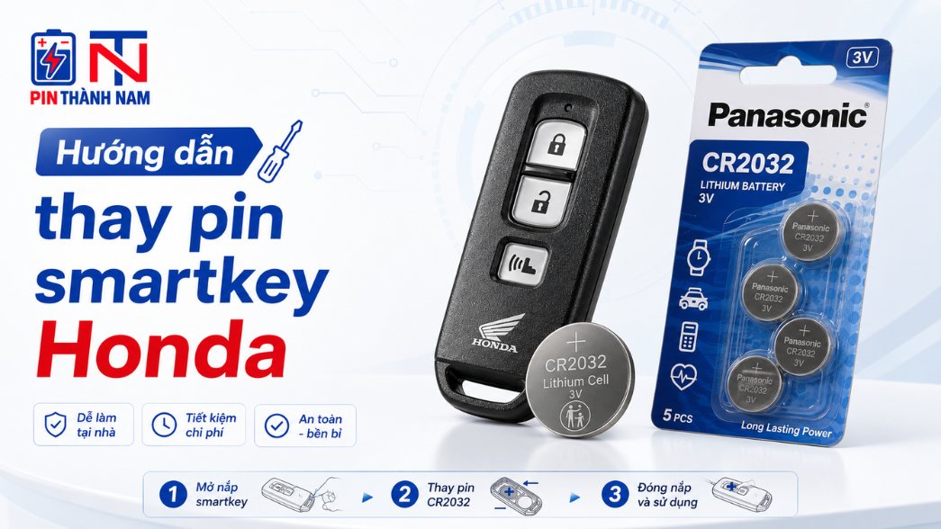 Cách thay pin smartkey Honda