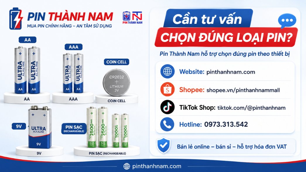 Mua pin chính hãng và nhận tư vấn tại Pin Thành Nam