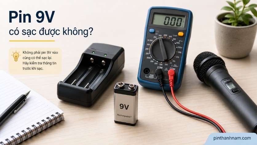 Giải đáp về sạc pin 9v có được không?