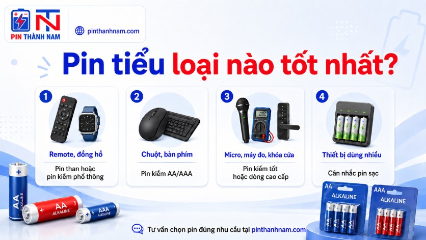 Pin tiểu nào tốt nhất